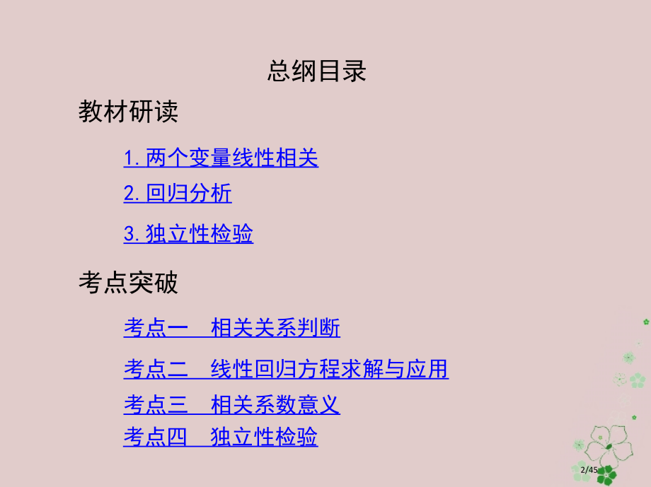 高考数学复习第十章概率与统计第六节变量的相关关系统计案例文市赛课公开课一等奖省名师优质课获奖PPT课.pptx_第2页