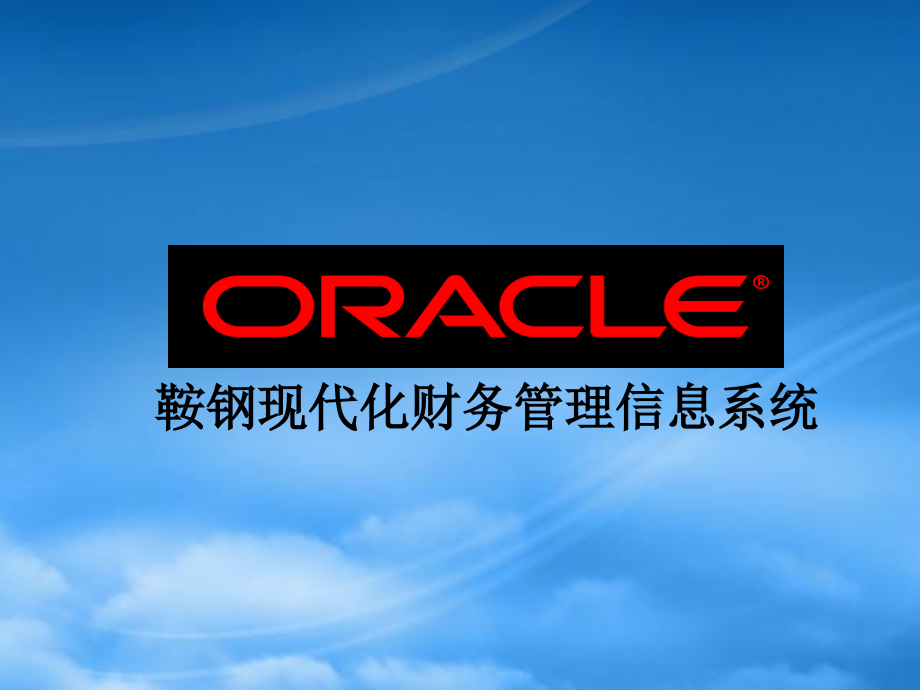 Oracle-鞍钢现代化财务管理信息系统-Nov13.pptx_第1页