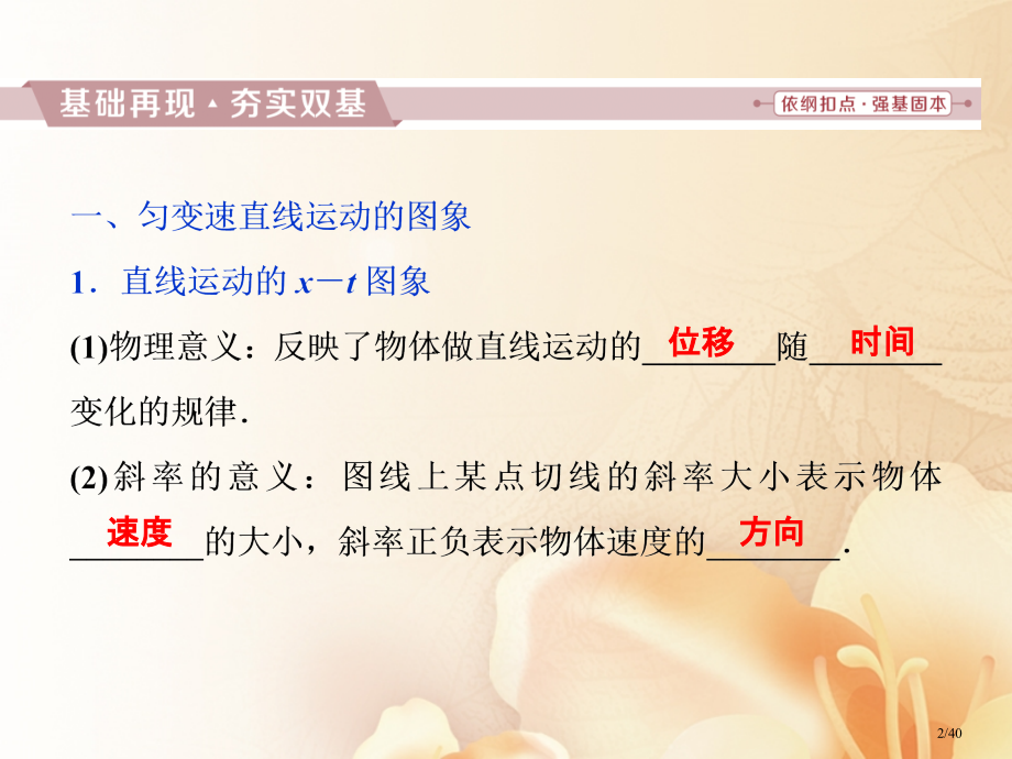 高考物理复习第一章运动的描述匀变速直线运动的研究第三节运动图象追及相遇问题资料市赛课公开课一等奖省名.pptx_第2页