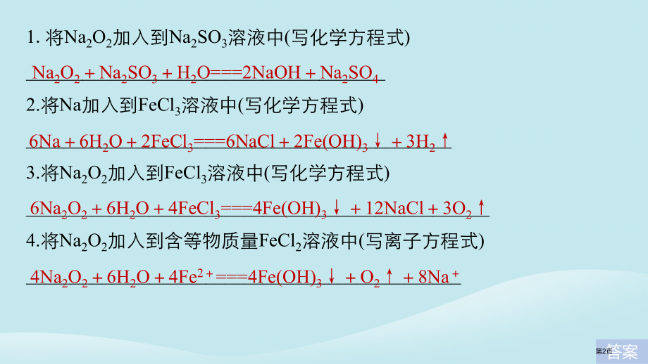 高考化学二轮复习考前15天回扣四经典方程式再书写省公开课一等奖百校联赛赛课微课获奖PPT课件.pptx_第2页