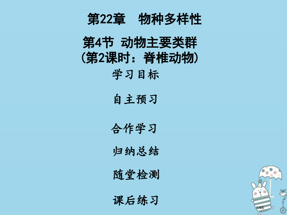 八年级生物下册第七单元第22章第4节动物的主要类群第二课时脊椎动物省公开课一等奖新名师优质课获奖PP.pptx_第1页