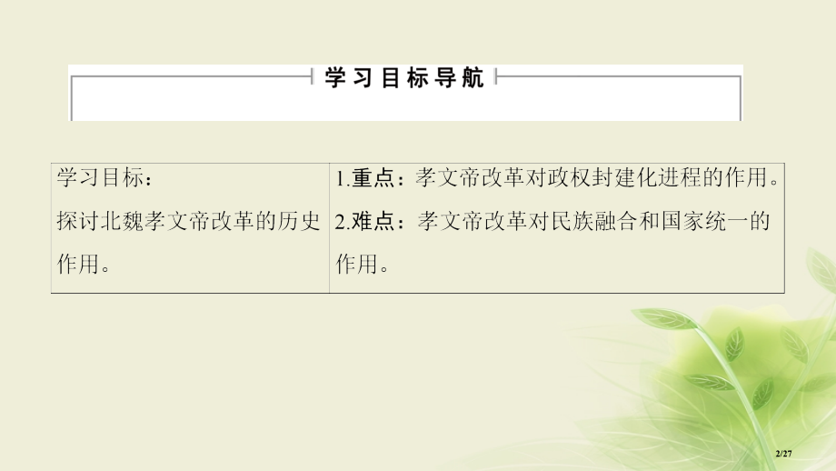 高中历史题三北魏孝文帝改革二北方经济的逐渐恢复省公开课一等奖新名师优质课获奖PPT课件.pptx_第2页