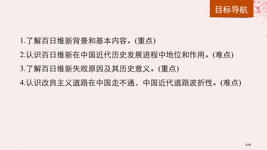 高中历史专题九戊戌变法第2课百日维新省公开课一等奖新名师优质课获奖PPT课件.pptx_第2页