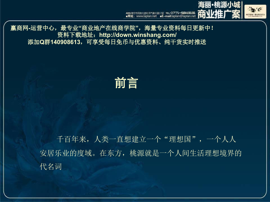 南宁海丽桃源小城商业推广提案(117页).ppt_第1页