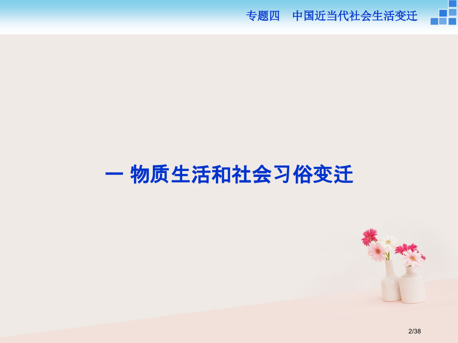 高中历史专题四中国近现代社会生活的变迁一物质生活和社会习俗的变迁省公开课一等奖新名师优质课获奖PPT.pptx_第2页