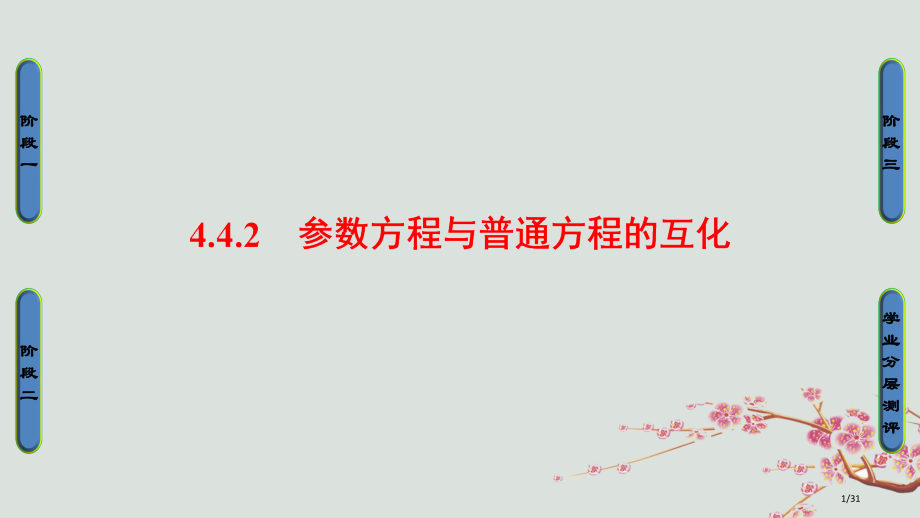 高中数学4.4.2参数方程与普通方程的互化省公开课一等奖新名师优质课获奖PPT课件.pptx_第1页