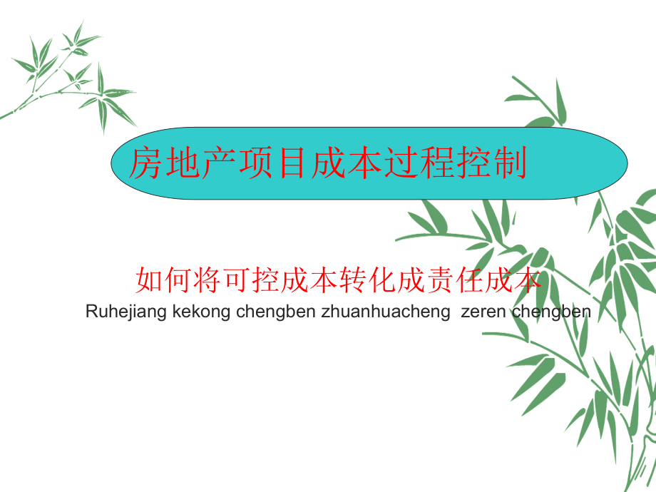 房地产项目成本过程控制培训课件.ppt_第1页