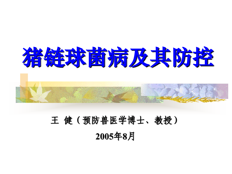 猪链球菌病及其防控.ppt_第1页