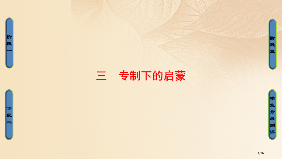 高中历史专题6西方人文精神的起源与发展3专制下的启蒙省公开课一等奖新名师优质课获奖PPT课件.pptx_第1页