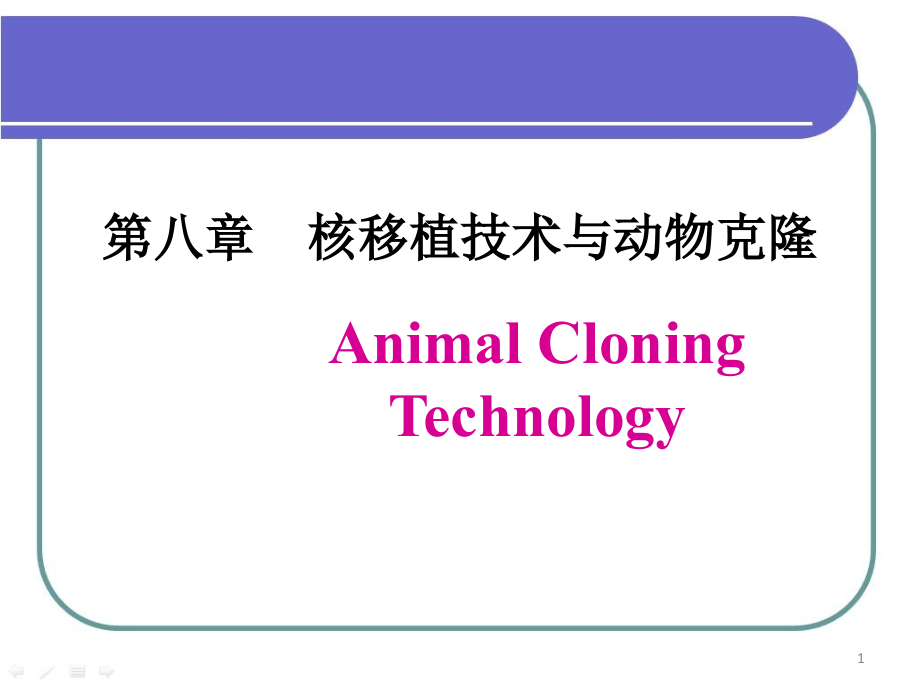 第八章核移植与动物克隆细胞工程.ppt_第1页
