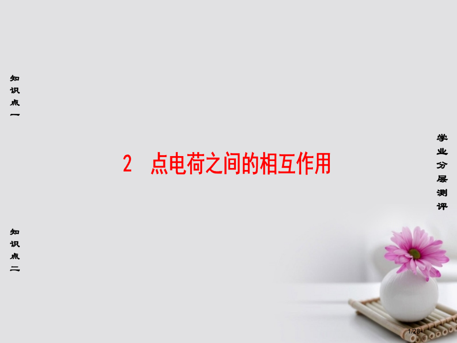 高中物理第1章电荷与电场2点电荷之间的相互作用省公开课一等奖新名师优质课获奖PPT课件.pptx_第1页