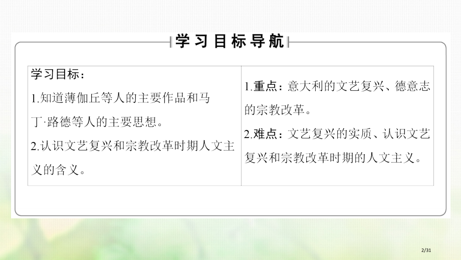 高中历史第6单元方人文精神的起源与发展第17课14-16世纪方人文主义的复兴PPT省公开课一等奖新名.pptx_第2页