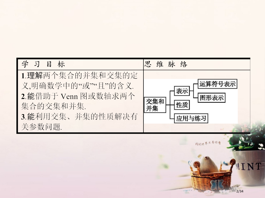 高中数学第一章集合与函数概念1.1.3第一课时并集和交集省公开课一等奖新名师优质课获奖PPT课件.pptx_第2页