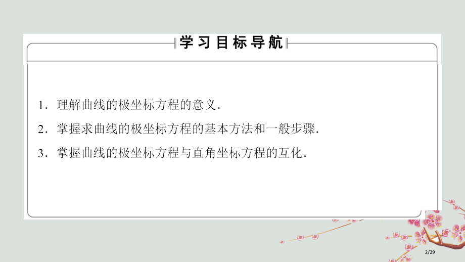 高中数学4.2.1曲线的极坐标方程的意义省公开课一等奖新名师优质课获奖PPT课件.pptx_第2页