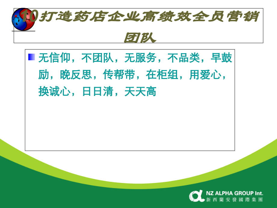 打造药店企业高绩效全员营销团队.ppt_第1页