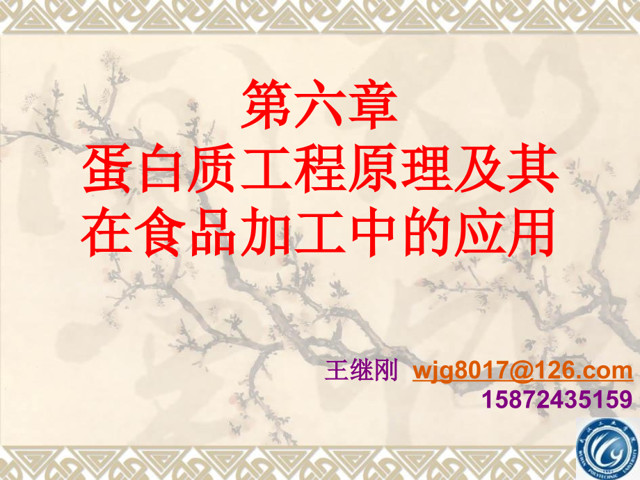 第六章蛋白质工程原理及其在食品工业中的应用.ppt_第1页