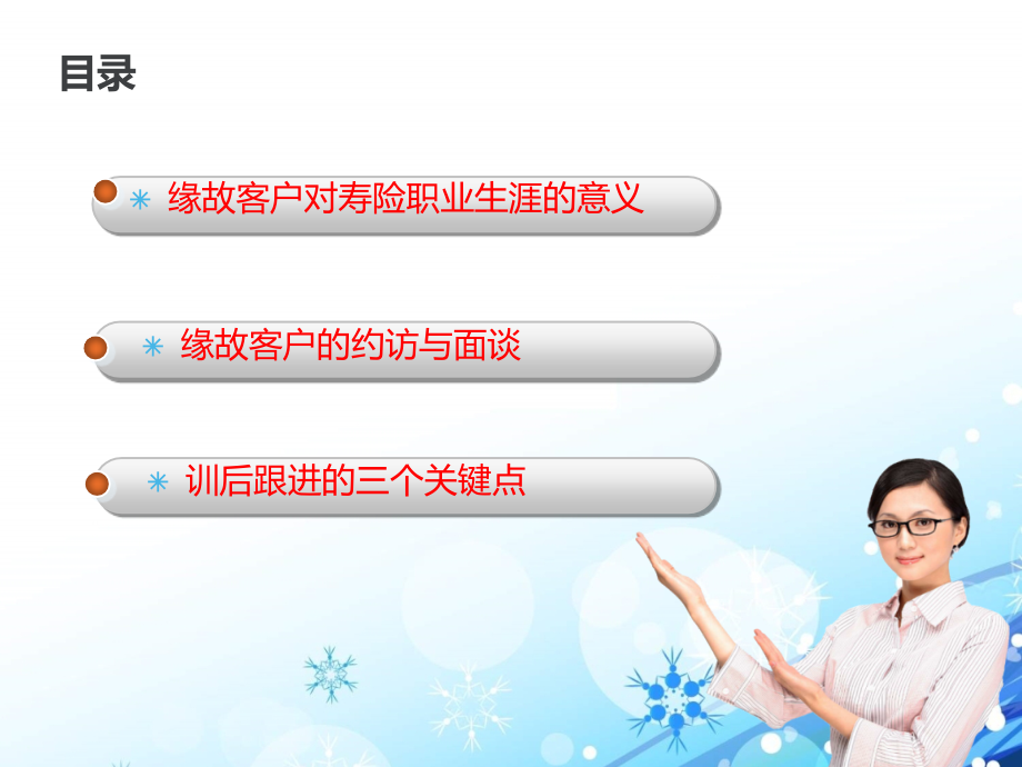 缘故客户的约访和面谈话术.ppt_第1页