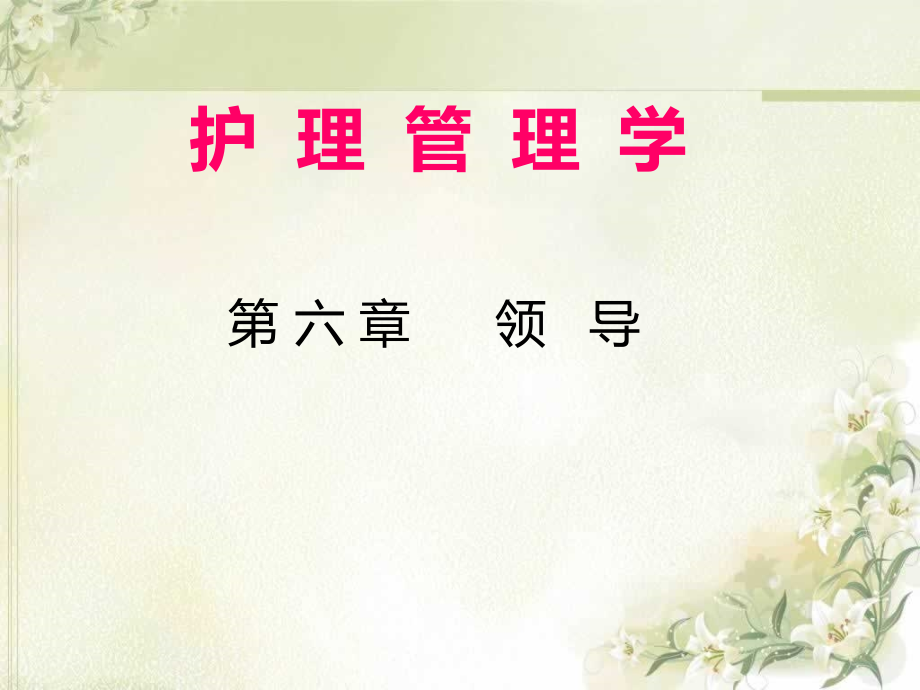 第六章领导(护理管理学).ppt_第1页