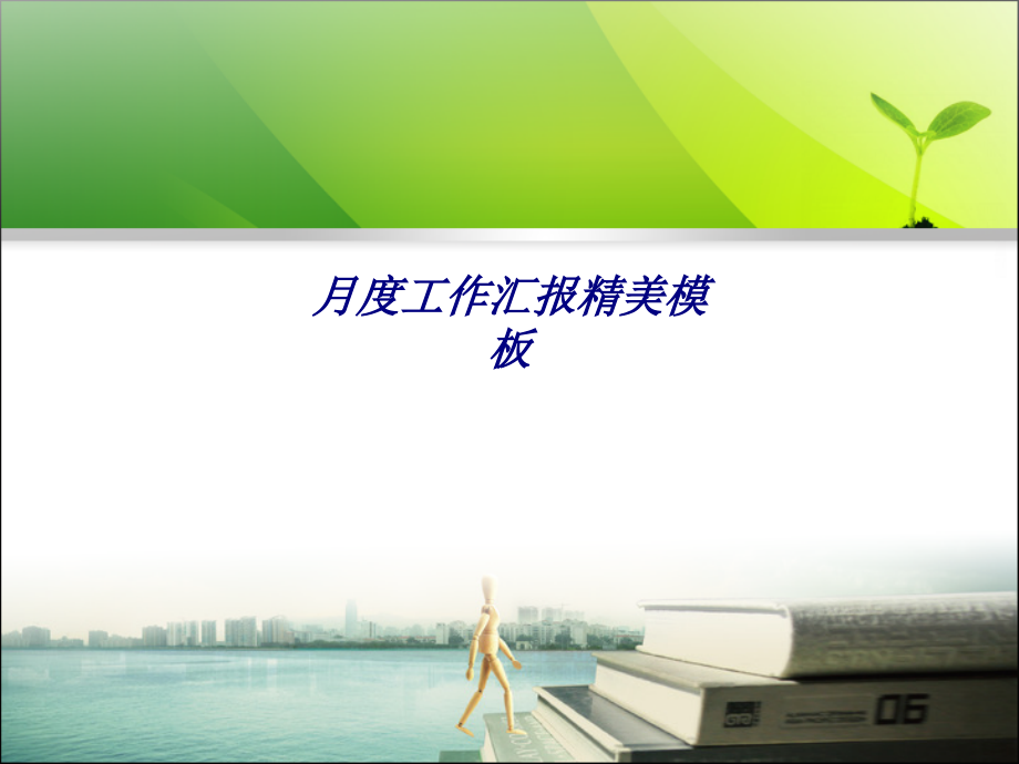 月度工作汇报精美模板.ppt_第1页