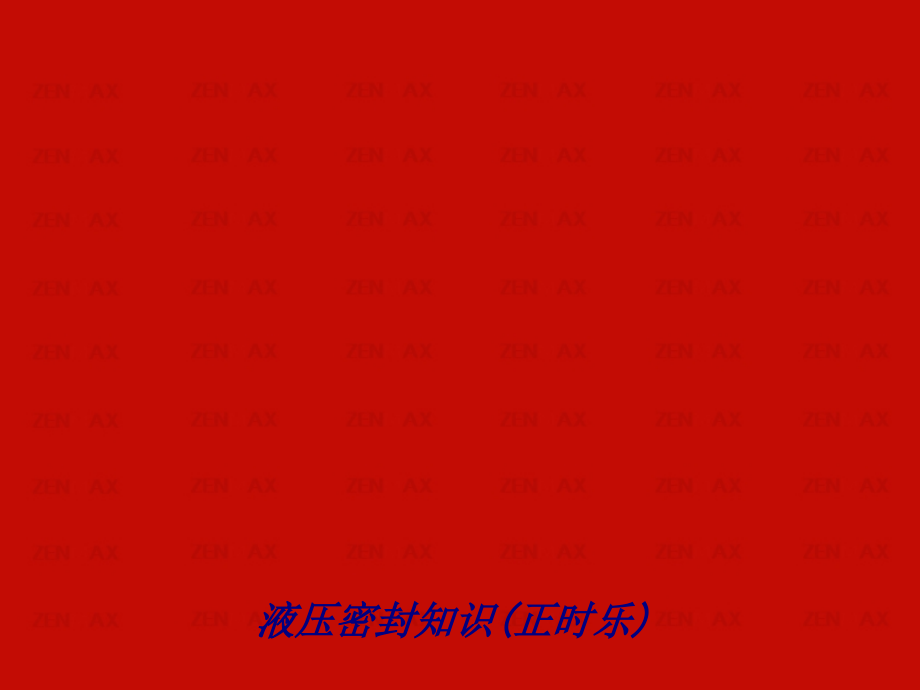 液压密封知识正时乐.ppt_第1页