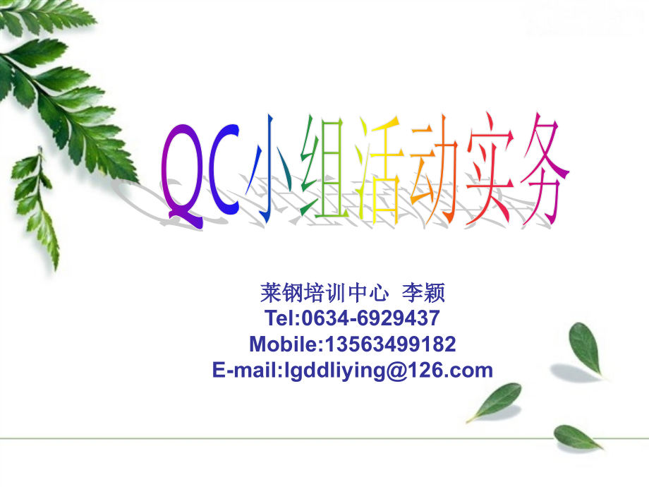 项目技术管理之QC小组活动实务.ppt_第1页