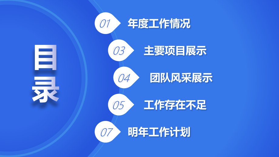 蓝色年度工作汇报PPT模板.ppt_第2页