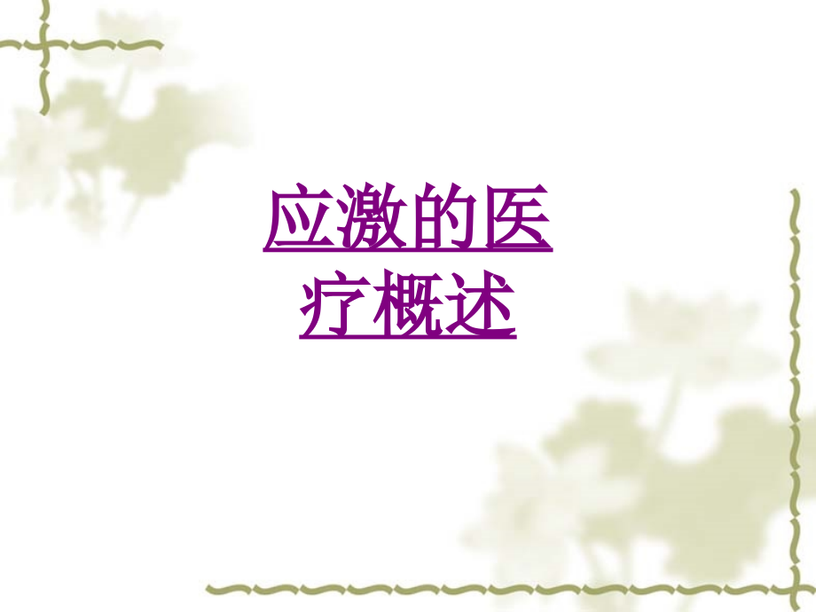 应激的医疗概述-PPT医学课件.ppt_第1页