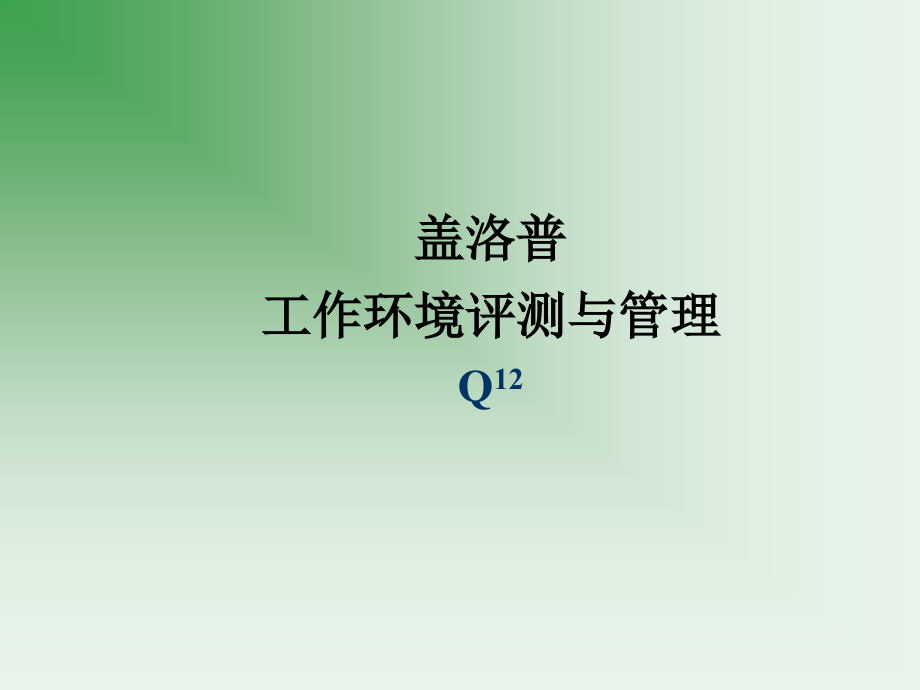 盖洛普工作环境测评与管理.ppt_第1页