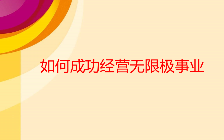 如何成功经营无限极事业.ppt_第1页