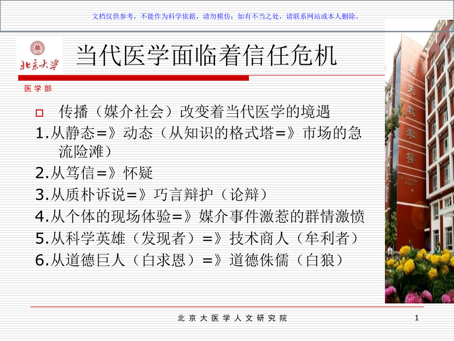 传播中的医学公众期待和认同的当代医学和健康课件.ppt_第1页