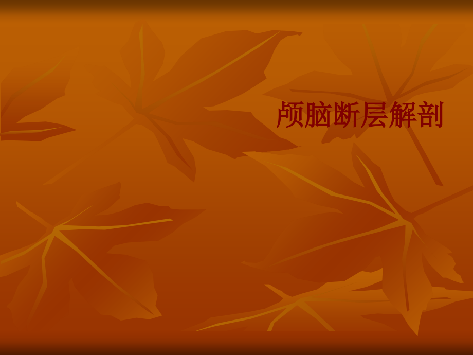 医学颅脑断层解剖.ppt_第1页