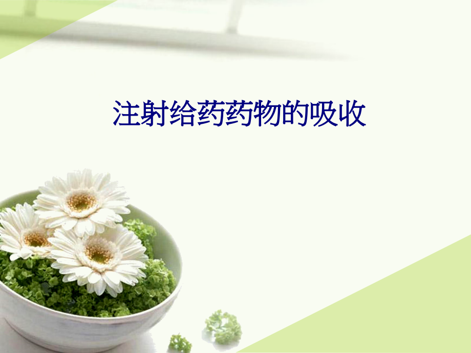医学注射给药药物的吸收专题.ppt_第1页