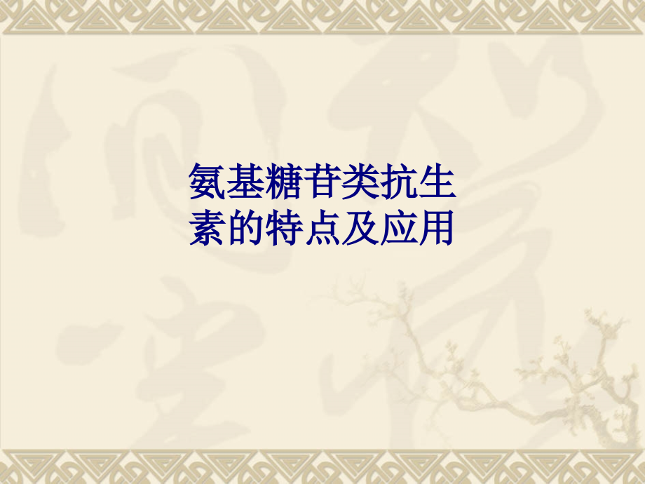 医学氨基糖苷类抗生素的特点及应用专题.ppt_第1页