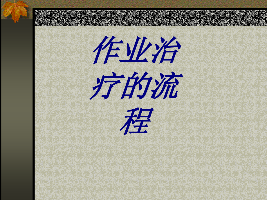 作业治疗的流程.ppt_第1页