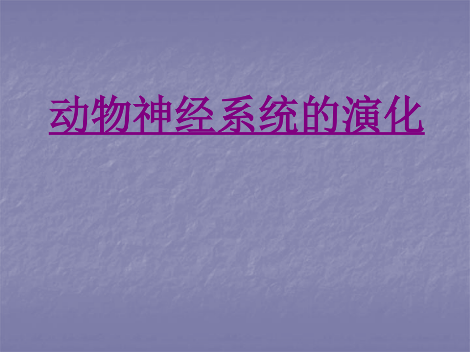 医学动物神经系统的演化.ppt_第1页