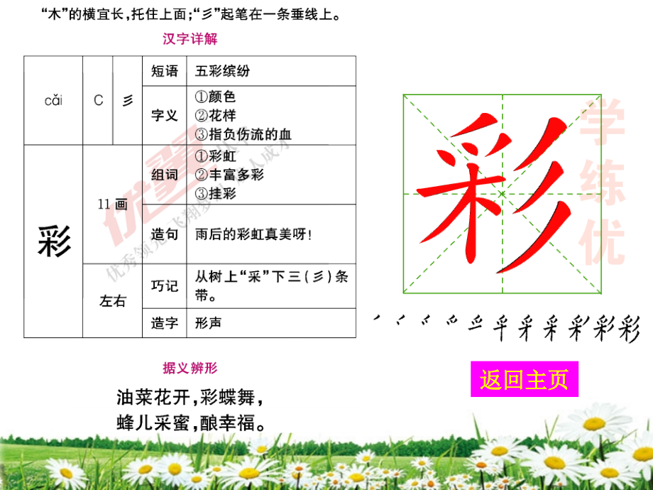 8-彩色的梦【生字教学课件】(1).ppt_第2页