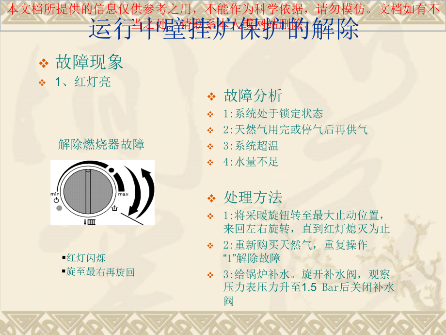 壁挂炉故障分析和处置方法专业知识讲座.ppt_第1页