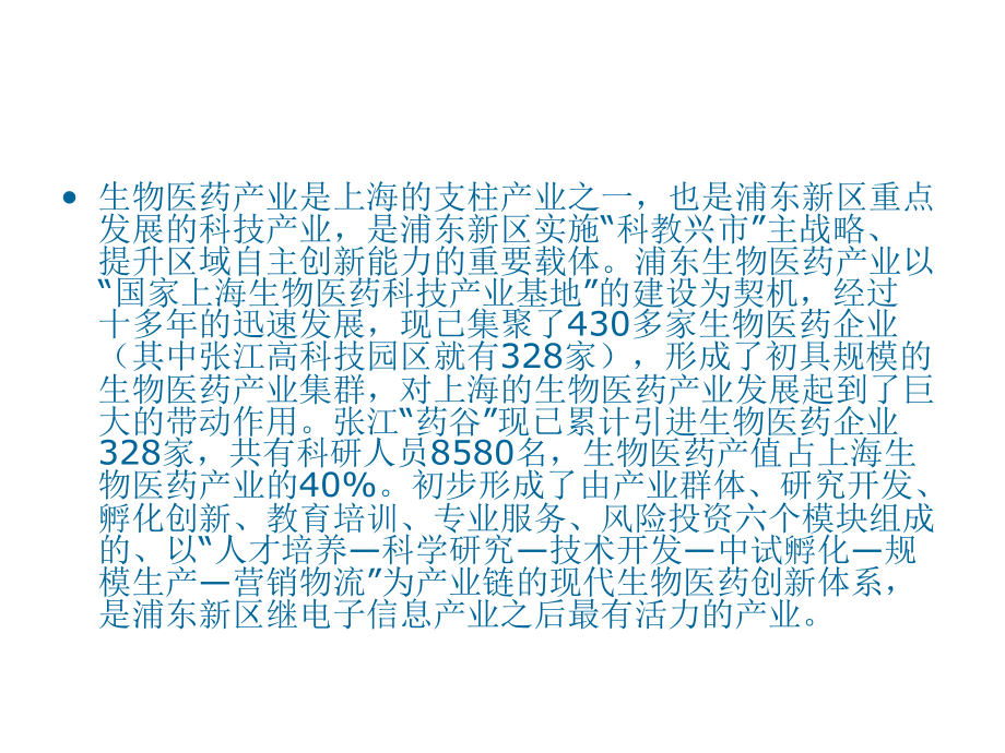报告上海生物医药产业集群概况.ppt_第1页