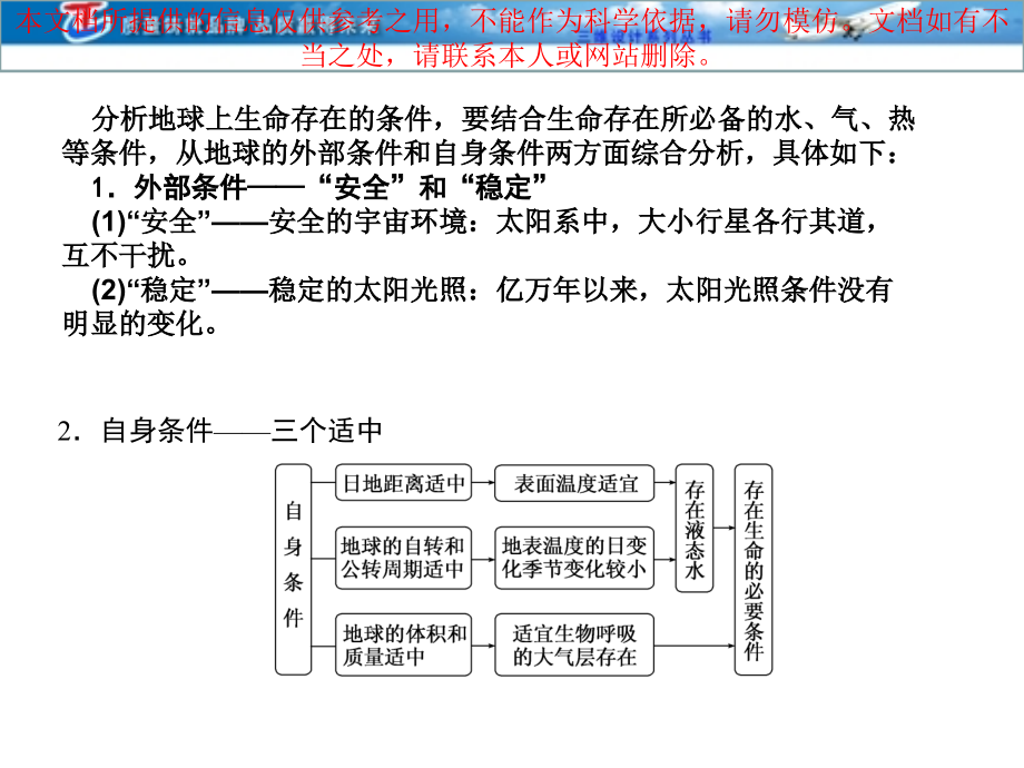 地球上存在生命的条件优质课件专业知识讲座.ppt_第1页