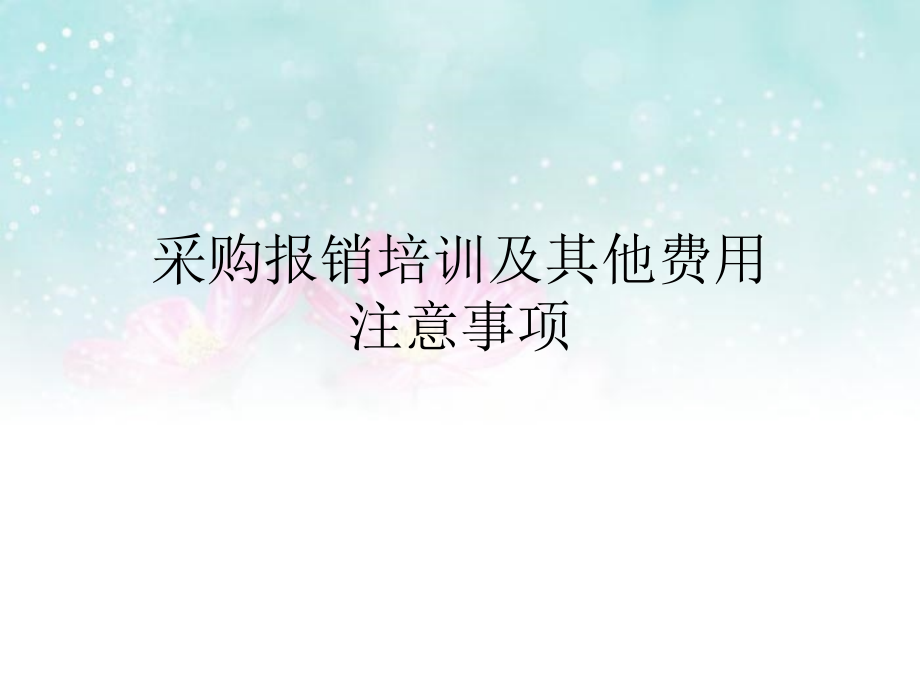 采购报销培训及其他注意事项.ppt_第1页