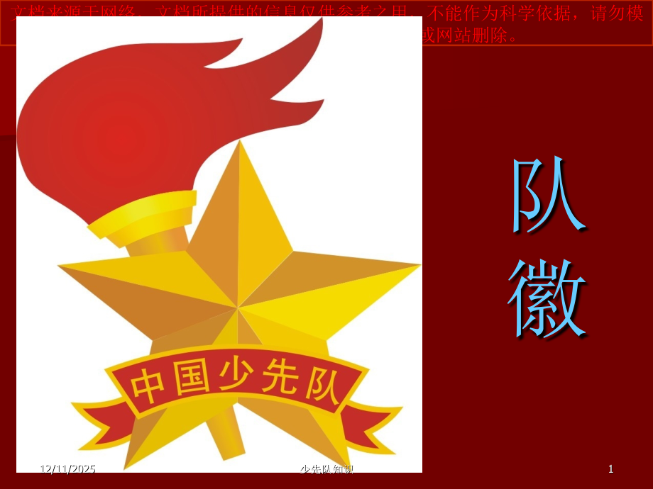 少先队基础知识宣教专业知识讲座.ppt_第1页