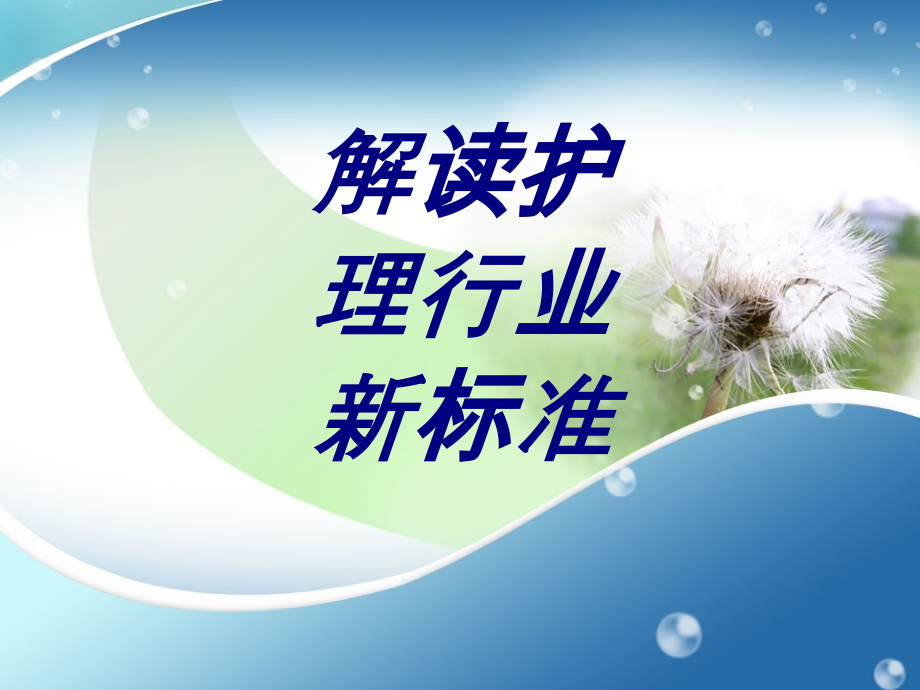 解读护理行业新标准PPT.ppt_第1页