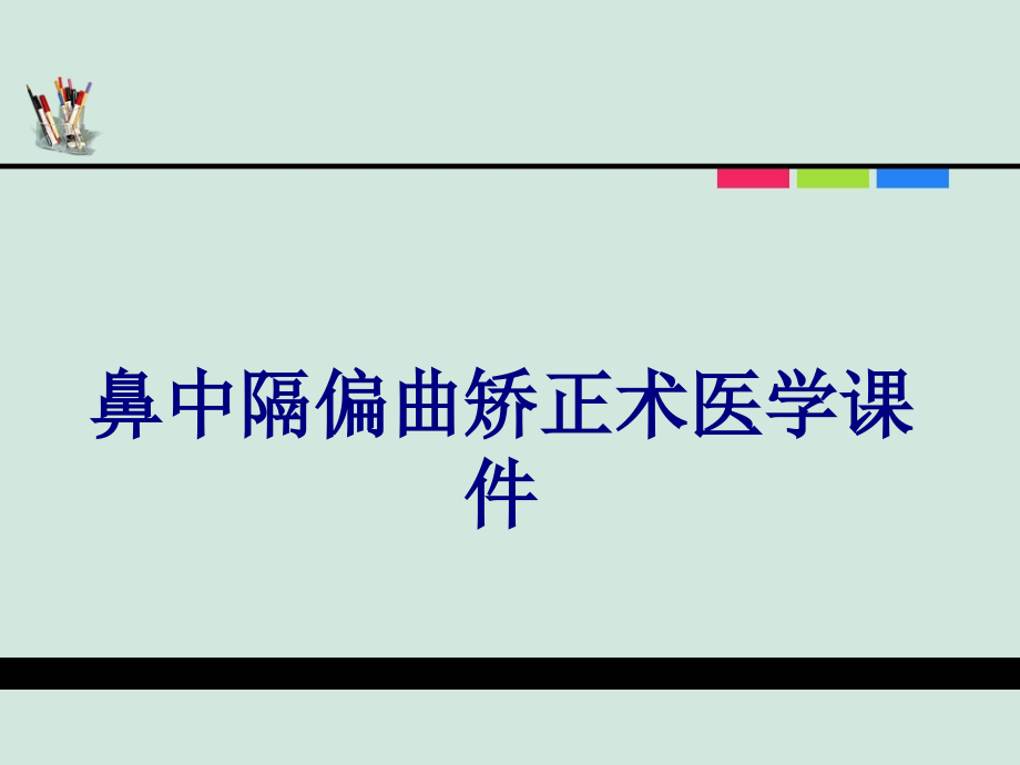 鼻中隔偏曲矫正术PPT.ppt_第1页