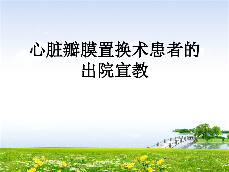 心脏瓣膜置换术病人的出院宣教-.ppt_第1页