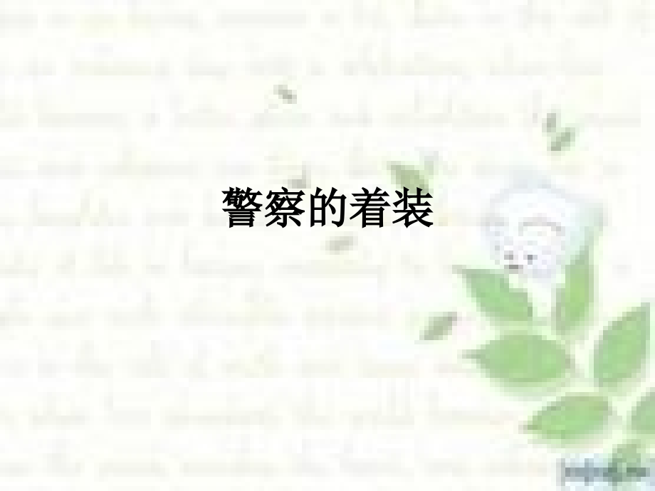 警察的着装.ppt_第1页