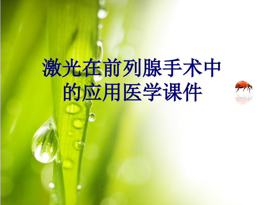 激光在前列腺手术中的应用PPT培训课件.ppt_第1页
