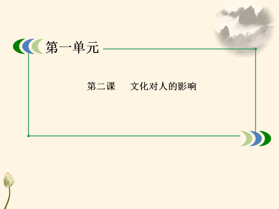 人教版高中政治-必修三-文化生活《文化对人的影响》课件.ppt_第1页