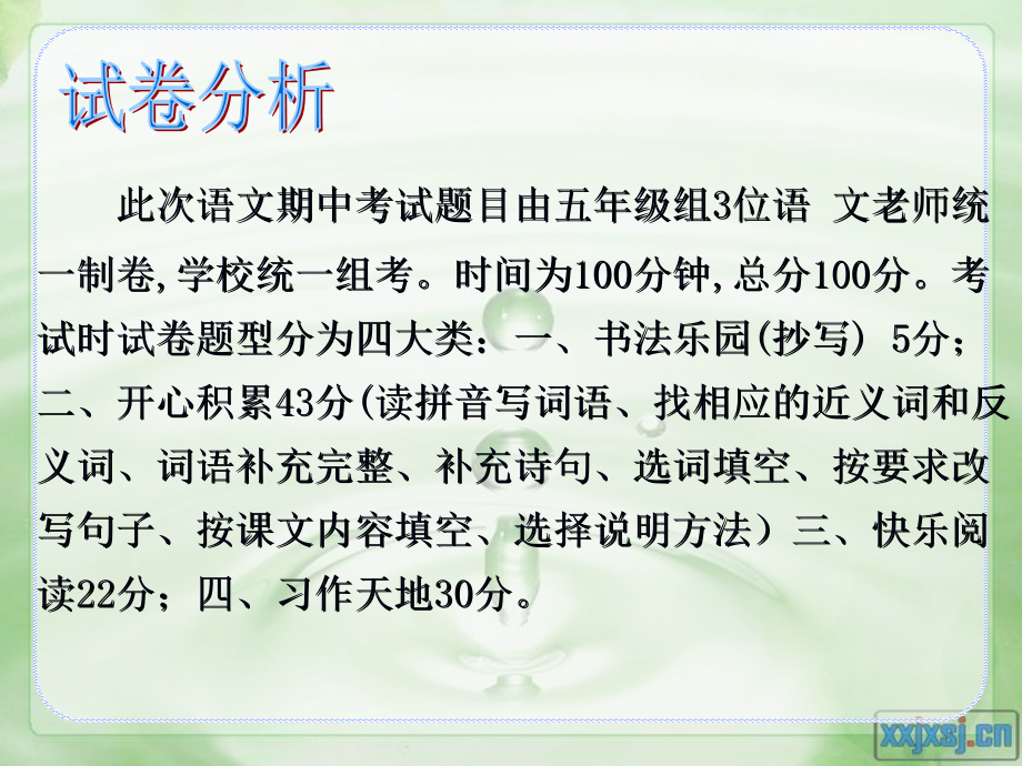 小学语文五年级上册期中质量分析.ppt_第2页