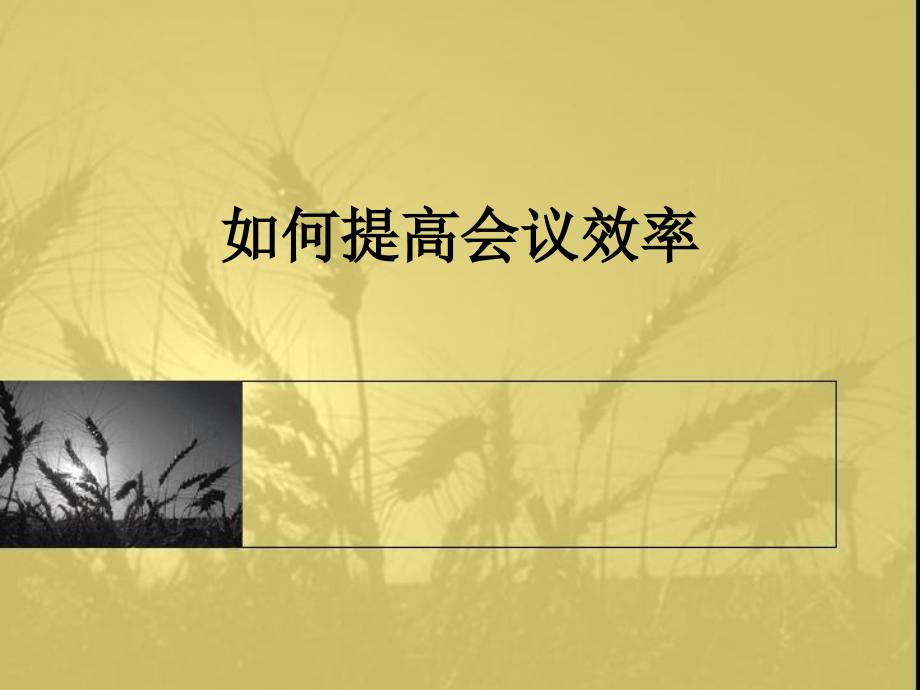 如何提高会议效率.ppt_第1页