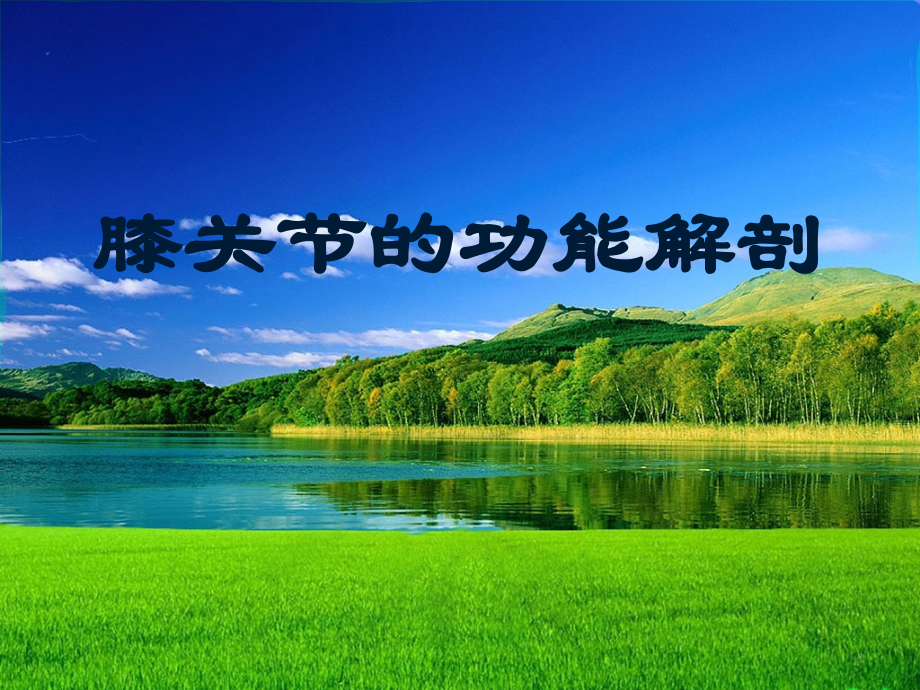 膝关节解剖课件.pptx_第1页